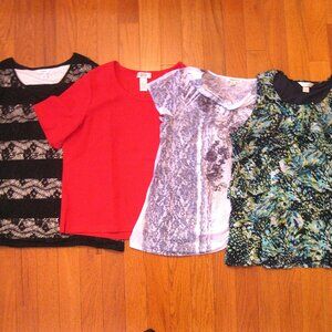 Cj Banks, D&D, Coldwater Creek ladies Fashion Tops Lot of 4 1X